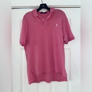 Polo Ralph Lauren Polo Pink and White, Size Medium